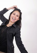 happy asian business woman
