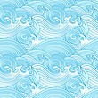 Japanese seamless waves pattern in ocean colors
