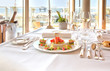 luxury salmon plate
