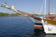 Klüverbaum, Segelschiffe im Hafen von Eckernförde Klüverbaum, Segelschiffe im Hafen von Eckernförde