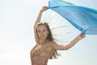 Girl with blue pareo Girl with blue pareo