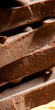 close up of chocolate pieces