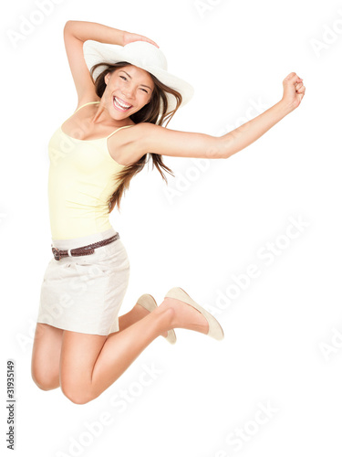 Photo: Summer woman jumping Summer woman jumping