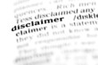 disclaimer (the dictionary project)
