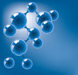 Photo en ligne au meilleur prix vector abstract molecule or microbe background