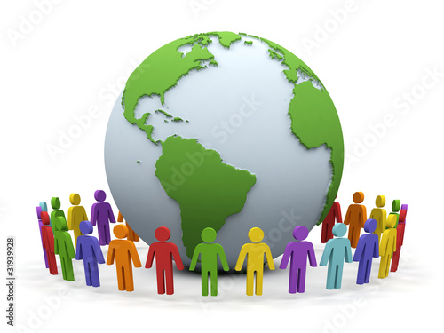 Illustration: World partnership. 3d image isolated on white background. World partnership. 3d image isolated on white background.