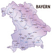 Bayern Übersicht flieder in SVG