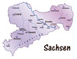 Sachsen Übersicht  flieder in SVG