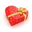 gift box over white background 3d illustration