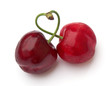 duo de cerises en coeur