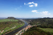 Elbe und Lilienstein - Festung Königstein