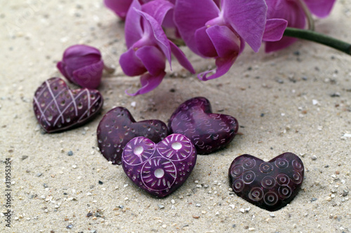 Foto: Herzen am Strand Herzen am Strand