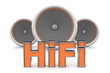 Three Speakers - HiFi in Orange Three Speakers - HiFi in Orange
