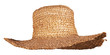 yellow wicker straw hat isolated yellow wicker straw hat isolated