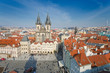 Old Town Square (Staromestske Namesti),birds eyes view, Prague