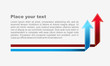 Colour red blue ribbons arrows abstract