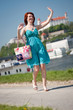 portrait of a girl with a bag portrait of a girl with a bag