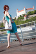 portrait of a girl with a bag portrait of a girl with a bag