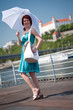 portrait of a girl with a bag portrait of a girl with a bag
