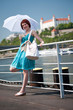 portrait of a girl with an umbrella portrait of a girl with an umbrella