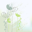 abstract background with dandelions