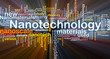 Nanotechnology background concept glowing