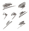 Eye liner or cosmetic pencil strokes