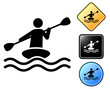 Kayak pictogram and signs