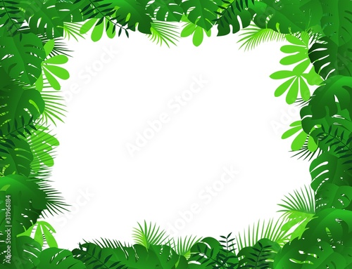 Vector: green leaf frame background green leaf frame background