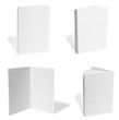 leaflet notebook textbook white blank paper template