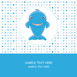 Tarjeta postal ballena azul