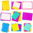 Colour paper with a paper clip