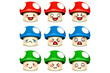 mushrooms icon set