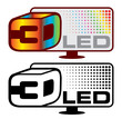 3d led tv icon