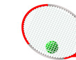 tennis ball and racket illustration