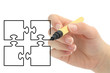 hand drawing puzzle