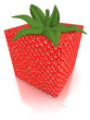 cube shaped strawberry