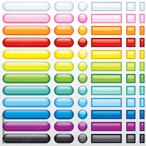 Vector: Huge set of colorful Web Buttons Huge set of colorful Web Buttons