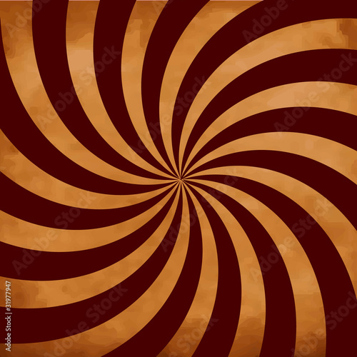 Vektor: Spiral rays on a vintage background Spiral rays on a vintage background