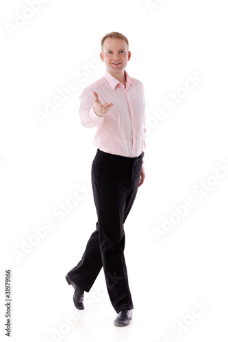 Photo: Male dancer. The invitation to dance. Male dancer. The invitation to dance.