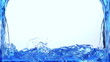 Video: blue water splashing and filling screen + alpha blue water splashing and filling screen + alpha