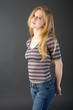 Casual striped shirt with jeans