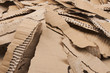 corrugated cardboard torn pile corrugated cardboard torn pile