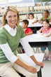 Teacher and students in kindergarten class