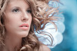 pink lips curly blonde wind pink lips curly blonde wind