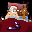 Vector: Santa Claus has a rude awakening Santa Claus has a rude awakening