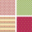 Seamless wallpaper with muffins