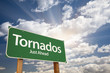 Tornados Green Road Sign