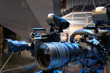 Television cameras in TV studio.