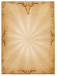 Old paper texture with cow skull decoration Old paper texture with cow skull decoration